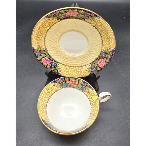 Aynsley Tea Cup and Saucer Set Vintage Floral Porcelain England VL4XXX - Picture 3 of 6